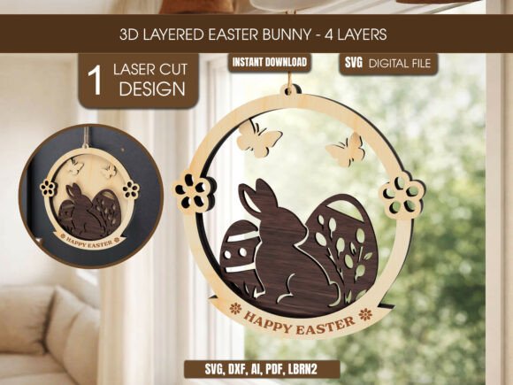 3D Easter Bunny SVG: A Festive Touch for Spring Branding