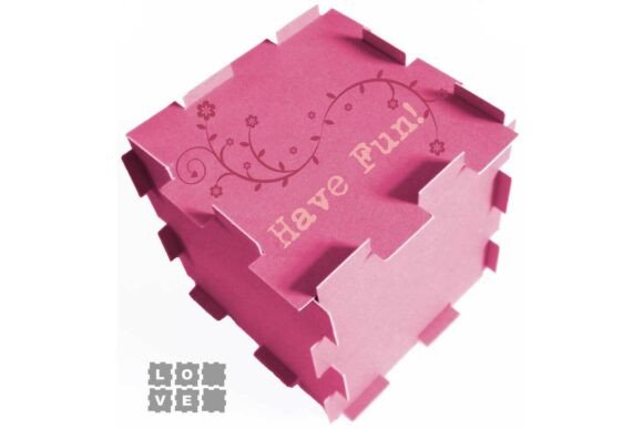 3D Puzzle Cube Ornament: A Playful SVG Design for Local Branding and Packaging