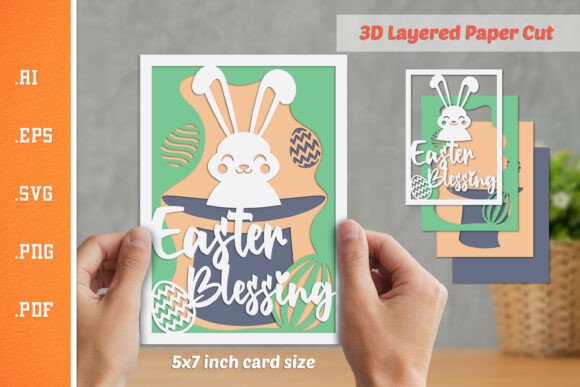 Easter Blessing - 3D Layered Paper Cut: Crafts Meets Graphics for Content Publishers