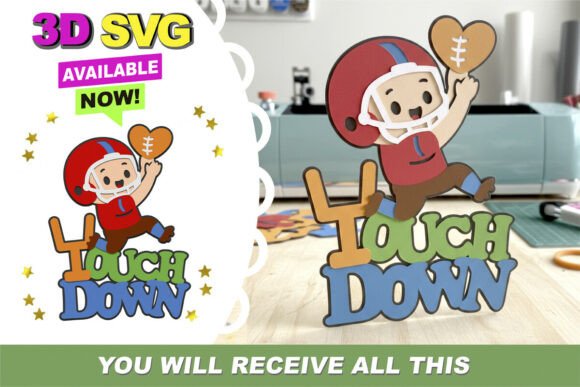 Football Valentine Cake Topper 3D SVG Review: A Sweet Spot for Sports-Themed Embroidery