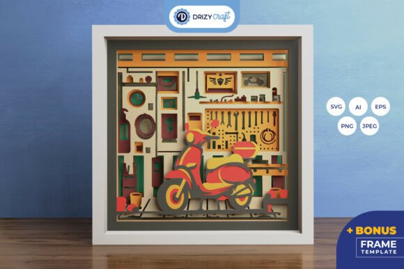 h1>Retro Service Garage 3D Shadow Box: A Nostalgic Visual Asset for Brand Storytelling