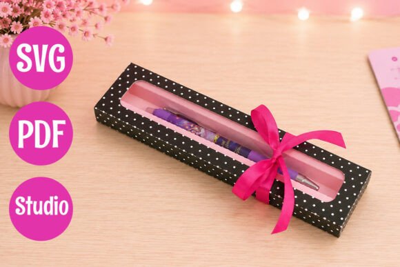 Pen Gift Box Template: 3D SVG for Life Events And Celebrations