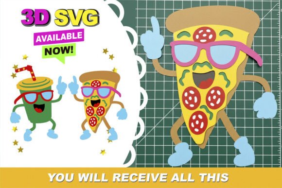 Pizza Party Collection 3D SVG