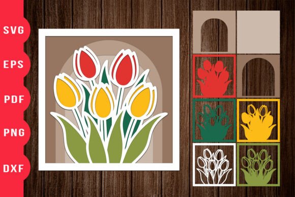 Spring Tulip 3D Shadow Box SVG Review for Etsy & Creative Sellers